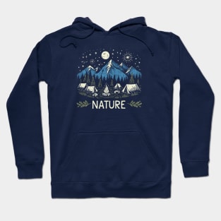 night view in the mountain camping area V1 Hoodie